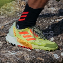 adidas Buty biegowe Trail Terrex Agravic Flow 2 (oddychające) limonkowe męskie